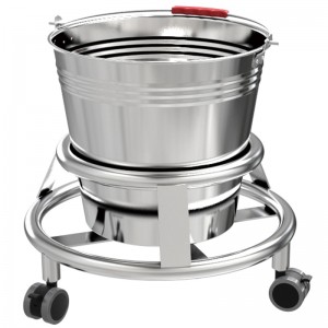 SKH034-5 Stainless Steel Movable Waste Bucket